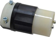 Leviton - 480 VAC, 20 Amp, L16-20R Configuration, Industrial Grade, Self Grounding Connector - 3 Phase, 3 Poles, 0.595 to 0.895 Inch Cord Diameter - Apex Tool & Supply