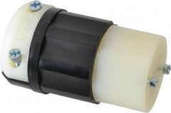 Leviton - 120/208 VAC, 20 Amp, L21-20R Configuration, Industrial Grade, Self Grounding Connector - 3 Phase, 4 Poles, 0.595 to 0.895 Inch Cord Diameter - Apex Tool & Supply