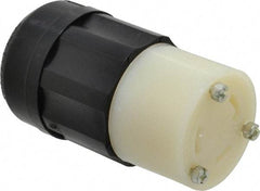 Leviton - 125 VAC, 30 Amp, L5-30R Configuration, Industrial Grade, Self Grounding Connector - 1 Phase, 2 Poles, 0.385 to 0.86 Inch Cord Diameter - Apex Tool & Supply