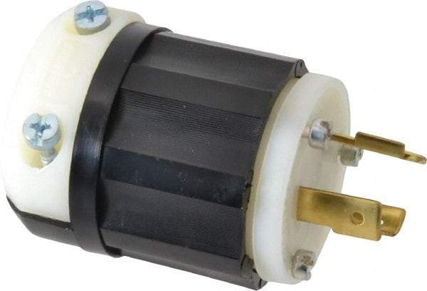 Leviton - 277 VAC, 20 Amp, L7-20P Configuration, Industrial Grade, Self Grounding Plug - 1 Phase, 2 Poles, 0.385 to 0.78 Inch Cord Diameter - Apex Tool & Supply