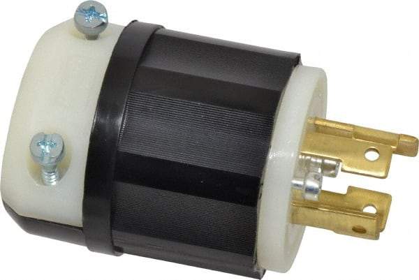 Leviton - 250 VAC, 30 Amp, L15-30P Configuration, Industrial Grade, Self Grounding Plug - 3 Phase, 3 Poles, 0.595 to 1.15 Inch Cord Diameter - Apex Tool & Supply