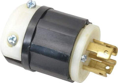 Leviton - 120/208 VAC, 30 Amp, L21-30P Configuration, Industrial Grade, Self Grounding Plug - 3 Phase, 4 Poles, 0.595 to 1.15 Inch Cord Diameter - Apex Tool & Supply