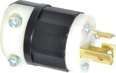 Leviton - 277 VAC, 15 Amp, L7-15P Configuration, Industrial Grade, Self Grounding Plug - 1 Phase, 2 Poles, 0.245 to 0.7 Inch Cord Diameter - Apex Tool & Supply