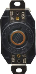 Leviton - 125/250 VAC, 20 Amp, L14-20R NEMA, Self Grounding Receptacle - 3 Poles, 4 Wire, Female End, Black - Apex Tool & Supply