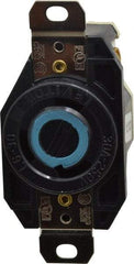 Leviton - 250 VAC, 30 Amp, L6-30R NEMA, Self Grounding Receptacle - 2 Poles, 3 Wire, Female End, Black - Apex Tool & Supply
