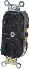 Leviton - 125 VAC, 15 Amp, L5-15R NEMA, Self Grounding Receptacle - 2 Poles, 3 Wire, Female End, Black - Apex Tool & Supply