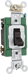 Leviton - 2 Pole, 120 to 277 VAC, 30 Amp, Industrial Grade, Toggle, Wall and Dimmer Light Switch - 1.31 Inch Wide x 4.06 Inch High - Apex Tool & Supply