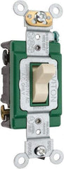 Leviton - 3 Pole, 120 to 277 VAC, 30 Amp, Industrial Grade, Toggle, Wall and Dimmer Light Switch - 1.31 Inch Wide x 4.06 Inch High - Apex Tool & Supply