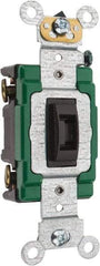Leviton - 1 Pole, 120 to 277 VAC, 30 Amp, Industrial Grade, Toggle, Wall and Dimmer Light Switch - 1.31 Inch Wide x 4.06 Inch High - Apex Tool & Supply