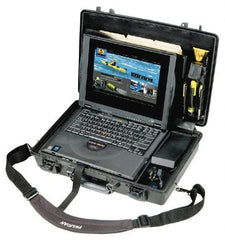 Pelican Products, Inc. - 13-15/16" Wide x 13-15/16" Deep x 4-11/16" High, Laptop/Tablet Case - Black, Plastic - Apex Tool & Supply