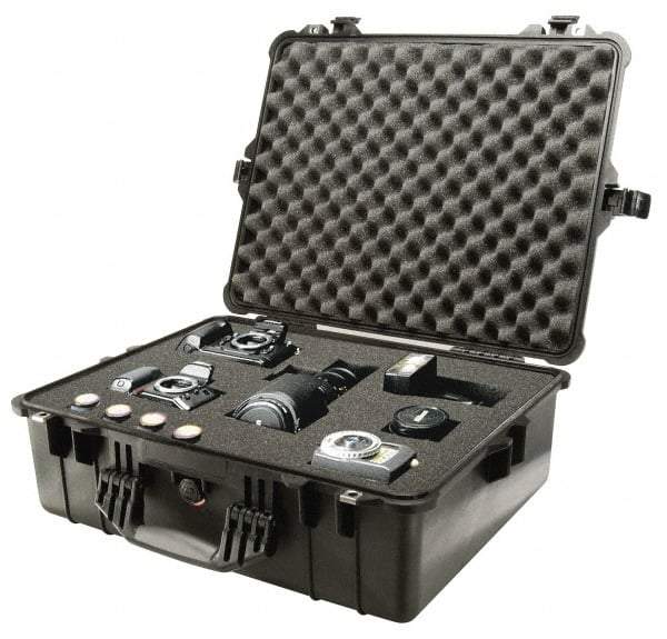 Pelican Products, Inc. - 19-23/64" Wide x 19-7/16" Deep x 8-51/64" High, Clamshell Hard Case - Black, Plastic - Apex Tool & Supply