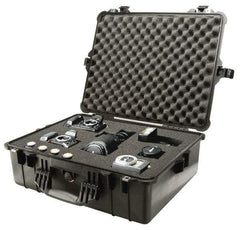 Pelican Products, Inc. - 19-23/64" Wide x 19-7/16" Deep x 8-51/64" High, Clamshell Hard Case - Black, Plastic - Apex Tool & Supply