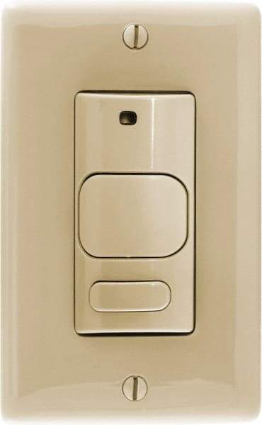 Hubbell Wiring Device-Kellems - 400 Square Ft. Coverage, Infrared Motion Sensor Wall Switch - 800 at 120 V Incandescent, 1,000 at 120 V and 1,800 at 277 V Fluorescent, 120 to 277 VAC, Ivory - Apex Tool & Supply