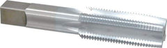 Made in USA - 1-12 UNF 3B 4 Flute Chrome Finish High Speed Steel Straight Flute Standard Hand Tap - Taper, Right Hand Thread, 5-1/8" OAL, 2-1/2" Thread Length, H4 Limit, Oversize - Apex Tool & Supply