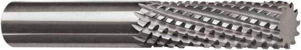 SGS - 10mm Diam, 28mm LOC, End Mill End, Solid Carbide Diamond Pattern Router Bit - Right Hand Cut, 63mm OAL, Use on Composite Plastics - Apex Tool & Supply