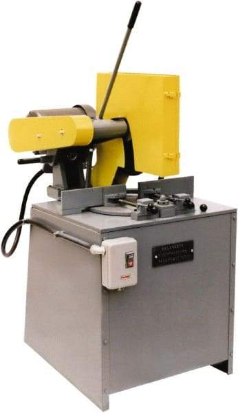 Kalamazoo - 16 or 18" Blade Diam, 1" Arbor Hole, Miter Chop & Cutoff Saw - 4,400 RPM, 10 hp, 220/440 Volts, 3 Phase - Apex Tool & Supply