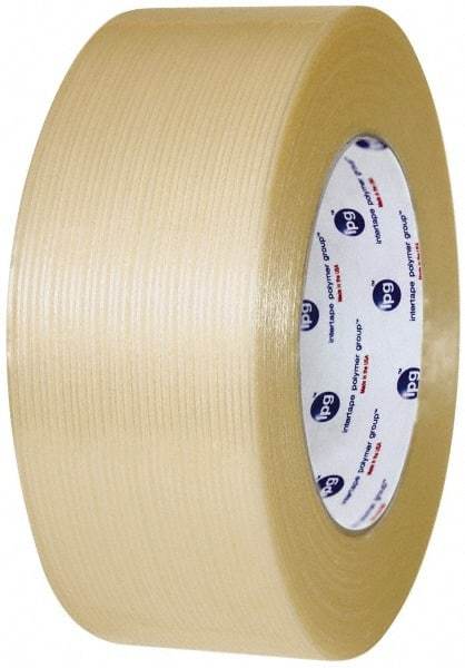 Intertape - 3" x 60 Yd Clear Rubber Adhesive Packaging Tape - Polyester Film Backing, 7.5 mil Thick, 333 Lb Tensile Strength, Series RG16 - Apex Tool & Supply