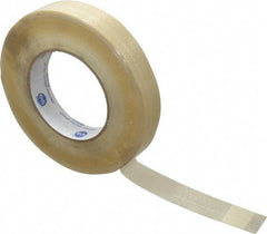 Intertape - 1" x 60 Yd Clear Rubber Adhesive Packaging Tape - Polyester Film Backing, 7.5 mil Thick, 333 Lb Tensile Strength, Series RG16 - Apex Tool & Supply