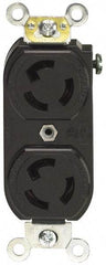 Leviton - 125 VAC, 15 Amp, 5-15R NEMA, Self Grounding Receptacle - 2 Poles, 3 Wire, Female End, Orange - Apex Tool & Supply