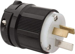Leviton - 125/250 VAC, 20 Amp, 10-20P NEMA, Straight, Ungrounded, Industrial Grade Plug - 3 Pole, 3 Wire, 1 Phase, Nylon, Gray - Apex Tool & Supply
