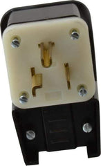 Leviton - 125 VAC, 30 Amp, 5-30P NEMA, Angled, Self Grounding, Industrial Grade Plug - 2 Pole, 3 Wire, 1 Phase, Nylon, Black - Apex Tool & Supply