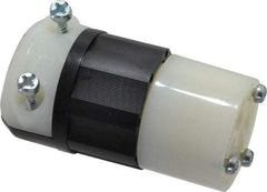 Leviton - 250 VAC, 20 Amp, 6-20R NEMA, Straight, Self Grounding, Industrial Grade Connector - 2 Pole, 3 Wire, 1 Phase, Nylon, Black, White - Apex Tool & Supply