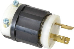Leviton - 125/250 VAC, 30 Amp, NonNEMA Configuration, Industrial Grade, Ungrounded Plug - 1 Phase, 3 Poles, 0.385 to 0.86 Inch Cord Diameter - Apex Tool & Supply