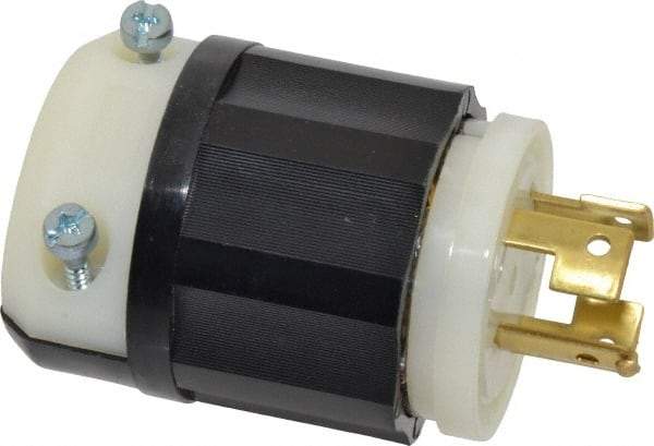Leviton - 120/208 VAC, 20 Amp, NonNEMA Configuration, Industrial Grade, Ungrounded Plug - 3 Phase, 4 Poles, 0.595 to 0.895 Inch Cord Diameter - Apex Tool & Supply