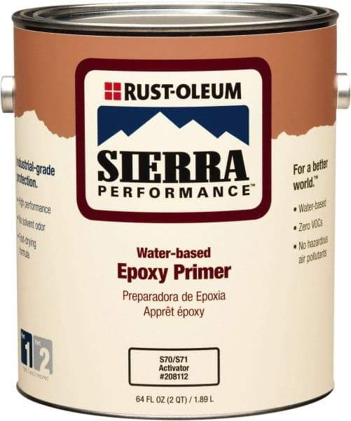 Rust-Oleum - 1 Gal White Water-Based Acrylic Enamel Primer - 200 to 300 Sq Ft Coverage, 2 gL Content, Quick Drying, Interior/Exterior - Apex Tool & Supply