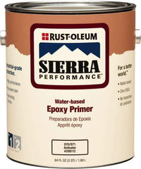 Rust-Oleum - 1 Gal White Water-Based Acrylic Enamel Primer - 200 to 300 Sq Ft Coverage, 2 gL Content, Quick Drying, Interior/Exterior - Apex Tool & Supply