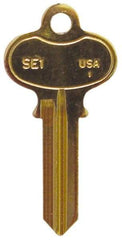 Made in USA - Key Blanks Type: Segal Material: Brass - Apex Tool & Supply