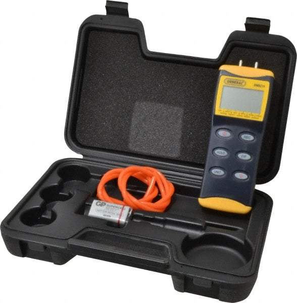 General - 15 Max psi, 0.3% Accuracy, Handheld Digital Manometer - 30 Maximum PSI, 415 Inch Water Column - Apex Tool & Supply