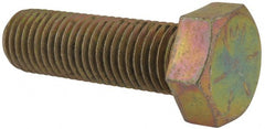 Made in USA - 1-8 UNC, 3-1/4" Length Under Head Hex Head Cap Screw - Apex Tool & Supply