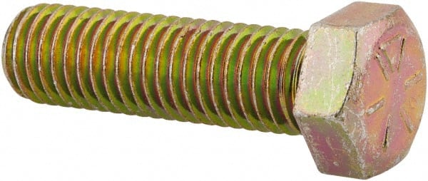 Made in USA - 9/16-12 UNC, 2" Length Under Head Hex Head Cap Screw - Apex Tool & Supply