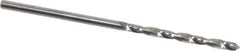 Hertel - 1.5mm 118° Solid Carbide Jobber Drill - Bright Finish, Right Hand Cut, Spiral Flute, Straight Shank, 1-1/2" OAL, Standard Point - Apex Tool & Supply