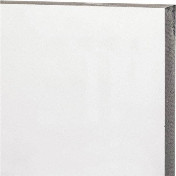 Made in USA - 1/2" Thick x 12" Wide x 1' Long, Polycarbonate Sheet - Clear, Static Dissipative Grade - Apex Tool & Supply