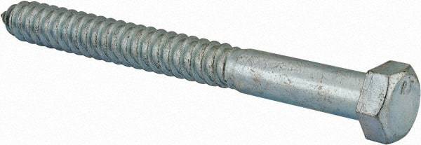 Value Collection - 3/4" Screw, 8" Length Under Head, Steel, Hex Head Lag Screw - Zinc Plated, Grade 2 - Apex Tool & Supply