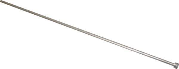 Gibraltar - 11/64" Pin Diam, 11/32" Head Diam x 3/16" Head Height, 14" OAL, Straight Ejector Pin - Steel, 13-13/16" Pin Length - Apex Tool & Supply