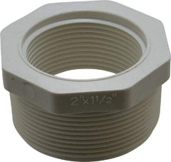 Value Collection - 2 x 1-1/2" PVC Plastic Pipe Bushing - Schedule 40, MIPT x FIPT End Connections - Apex Tool & Supply