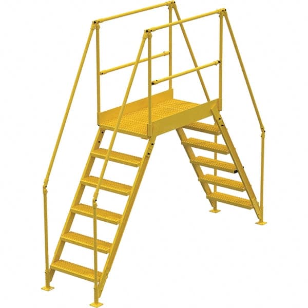 Vestil - 102-7/8" High 500 Lb Capacity 6 Step Crossover Bridge - Apex Tool & Supply