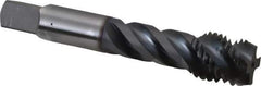 OSG - 3/4-10 UNC 4 Flute 2B/3B Modified Bottoming Spiral Flute Tap - Vanadium High Speed Steel, TiCN Finish, 4-1/4" OAL, Right Hand Flute, Right Hand Thread, H5, Series 290 - Apex Tool & Supply