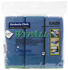 WypAll - Reusable Microfiber Wipes - Packet, 15-3/4" x 15-3/4" Sheet Size, Blue - Apex Tool & Supply