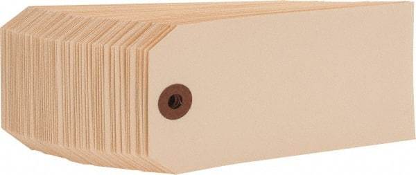 NMC - 2-3/8" High x 4-3/4" Long, Safety & Facility Blank Tag - 1 Side, Manila Cardstock - Apex Tool & Supply