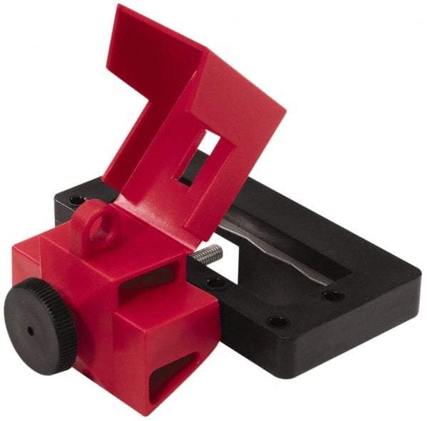 NMC - 3 Wide, Plastic Single-Pole Circuit Breaker Lockout - 1 Padlock, 1 Circuit - Apex Tool & Supply