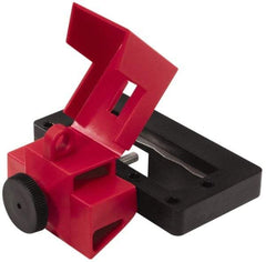 NMC - 3 Wide, Plastic Single-Pole Circuit Breaker Lockout - 1 Padlock, 1 Circuit - Apex Tool & Supply