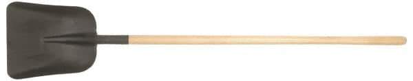 PRO-SOURCE - 13" High x 11" Wide Square Steel Shovel - 48" Long Wood Straight Handle - Apex Tool & Supply