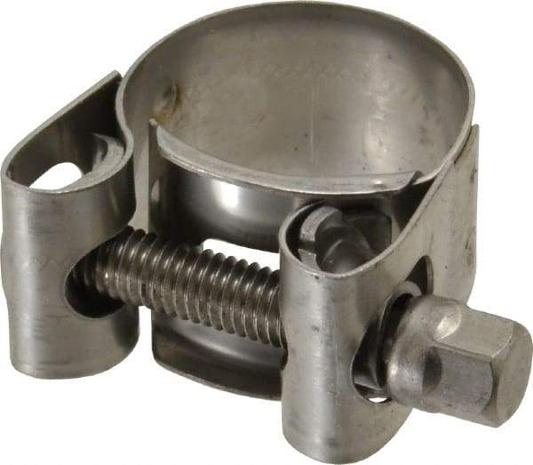 Mikalor - 15/16" Hose, 0.71" Wide x 0.04" Thick, T-Bolt Hose Clamp - 0.91 to 0.98" Diam, Stainless Steel - Apex Tool & Supply