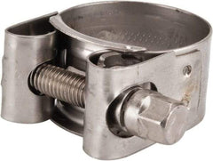 Mikalor - 1-1/8" Hose, 0.71" Wide x 0.04" Thick, T-Bolt Hose Clamp - 1.06 to 1.14" Diam, Stainless Steel - Apex Tool & Supply