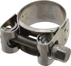 Mikalor - 1-3/16" Hose, 0.78" Wide x 0.04" Thick, T-Bolt Hose Clamp - 1.14 to 1.22" Diam, Stainless Steel - Apex Tool & Supply