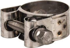 Mikalor - 1-1/4" Hose, 0.78" Wide x 0.04" Thick, T-Bolt Hose Clamp - 1.22 to 1.34" Diam, Stainless Steel - Apex Tool & Supply